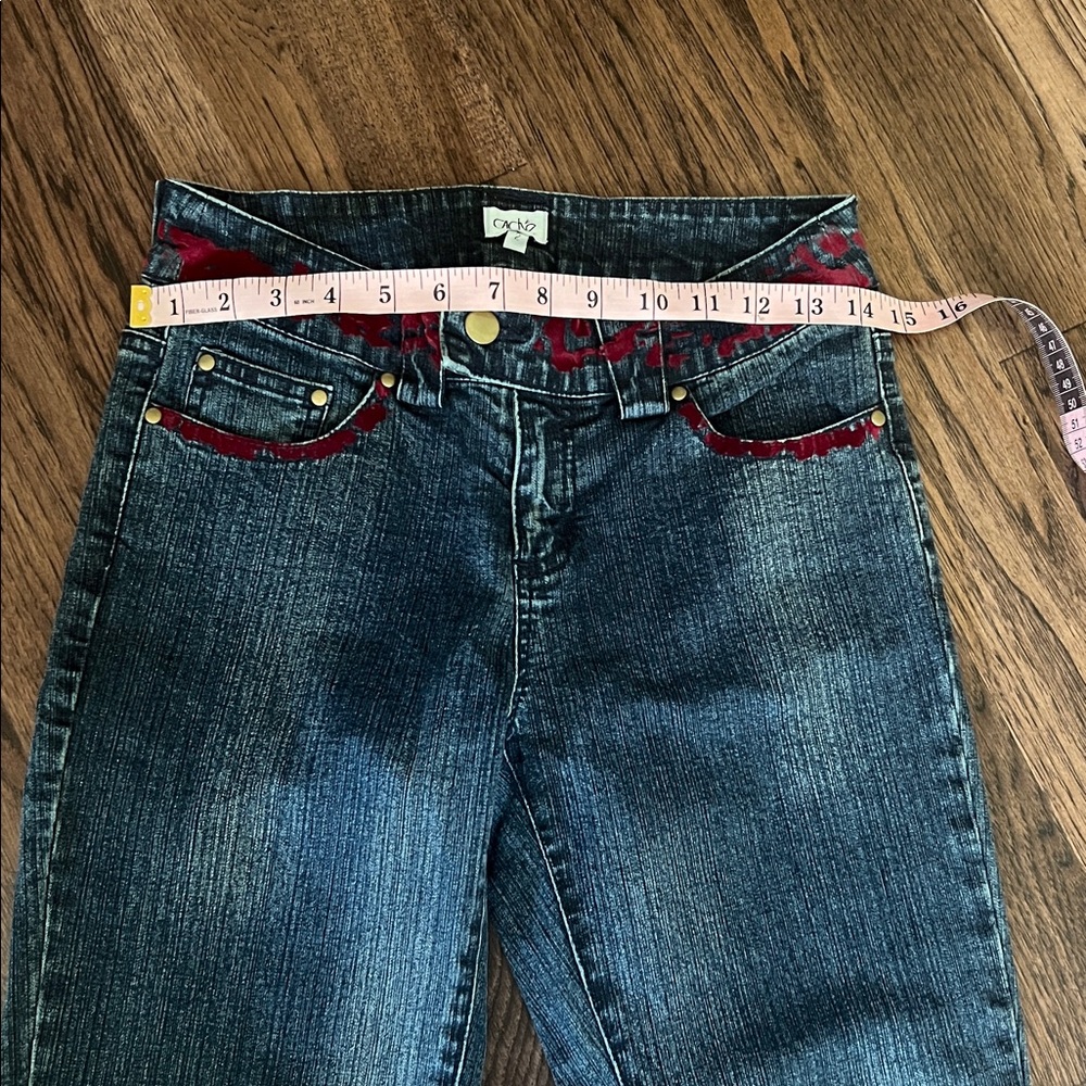 Cache’ Flared Jeans with Patterned Embellishments - Picture 9 of 10